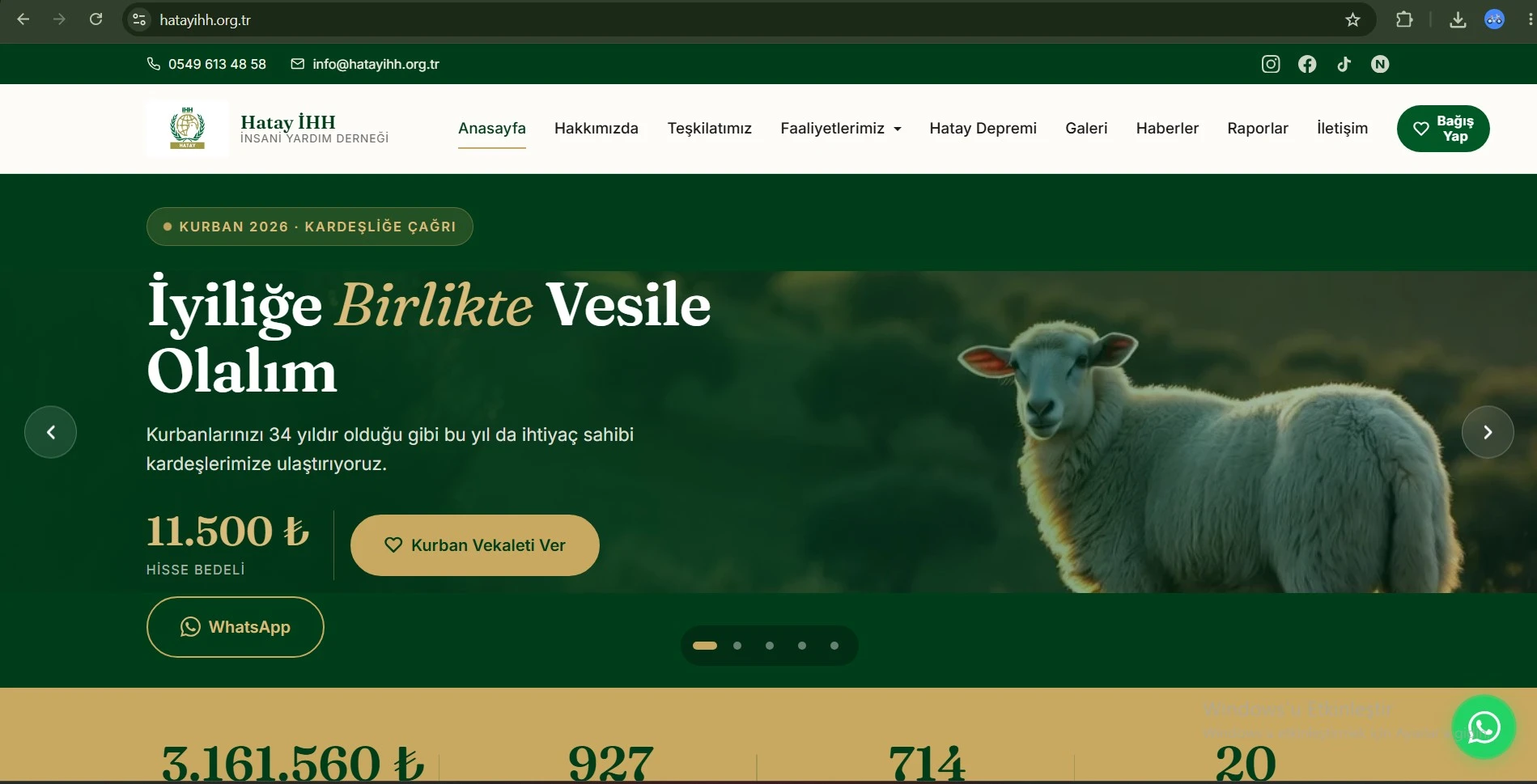Hatay İHH İnsani Yardım Derneği Web Sitesi ve Dijital Reklam Projesi